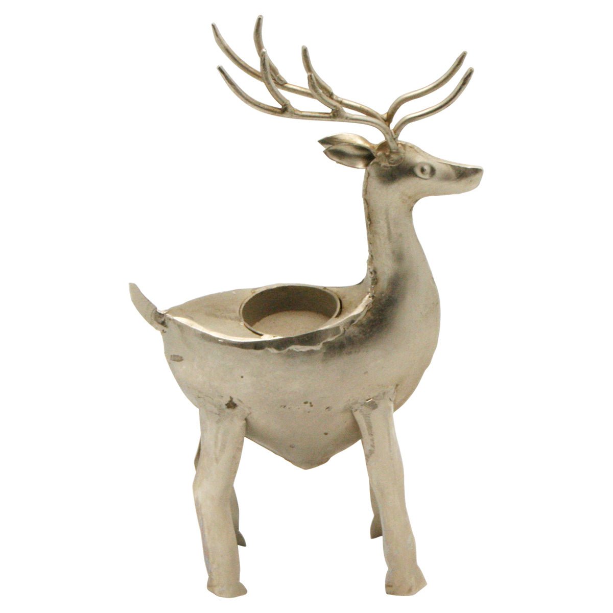 Handcrafted Wrought Iron Reindeer Tea Light Holder -