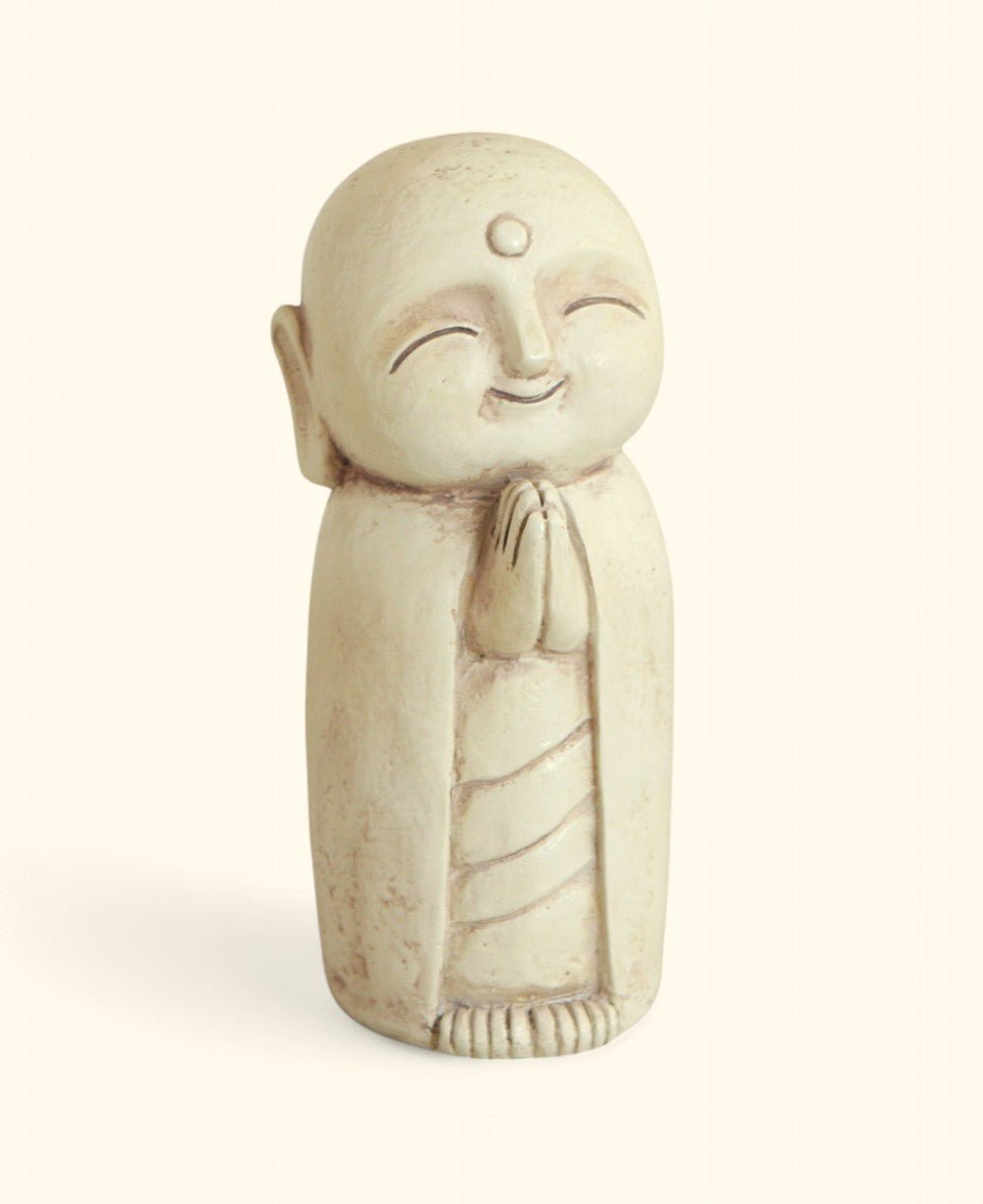 Healing and Calming Jizo Monk Statue, 5 Inches - Sculptures & Statues