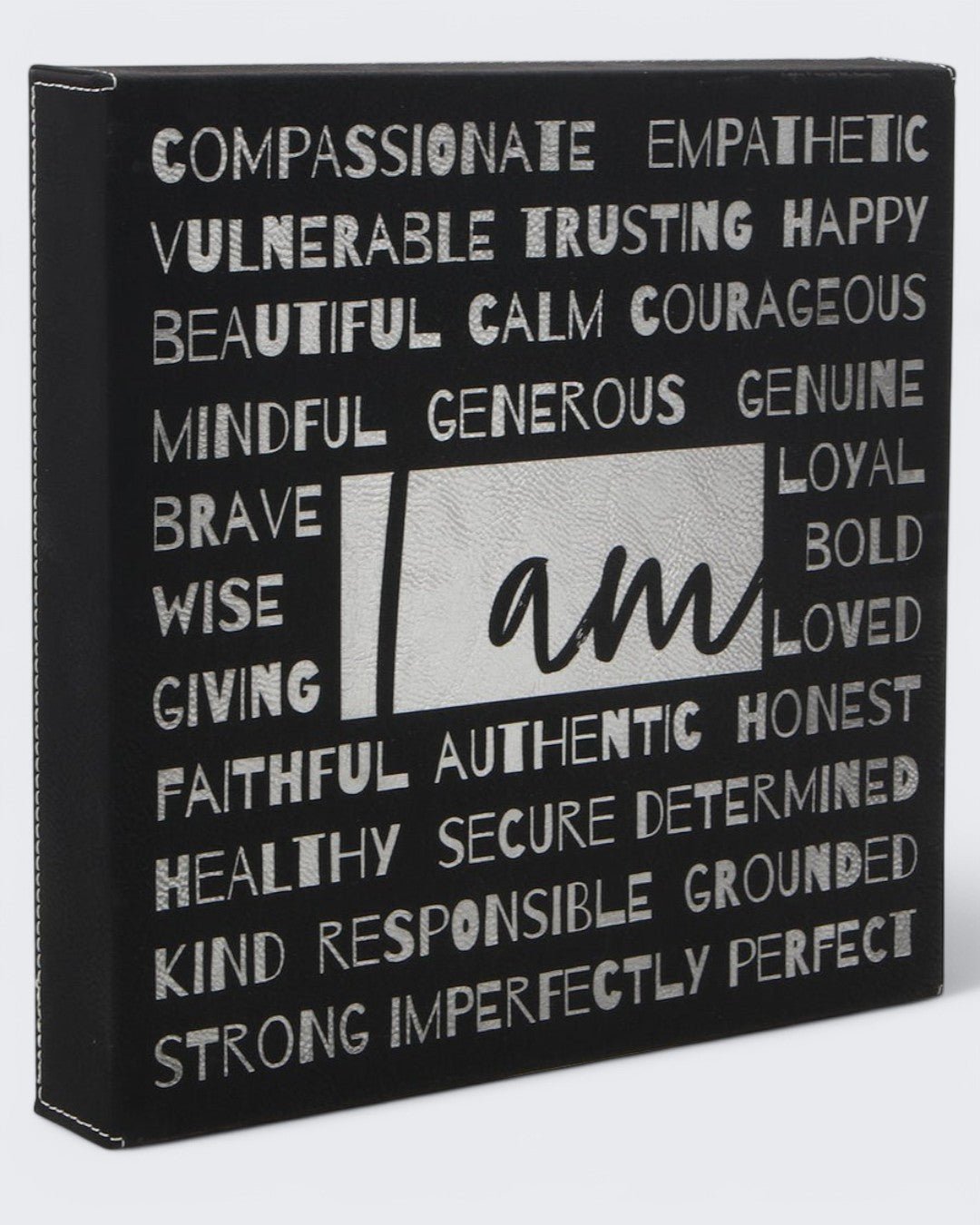 I am… Affirmation Black and Silver Wall Hanging - Posters, Prints, & Visual Artwork