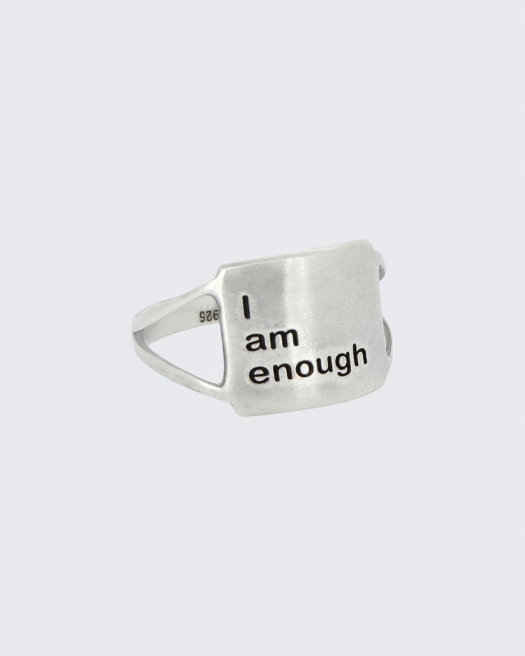 I Am Enough Sterling Silver Ring - Rings Size - 6