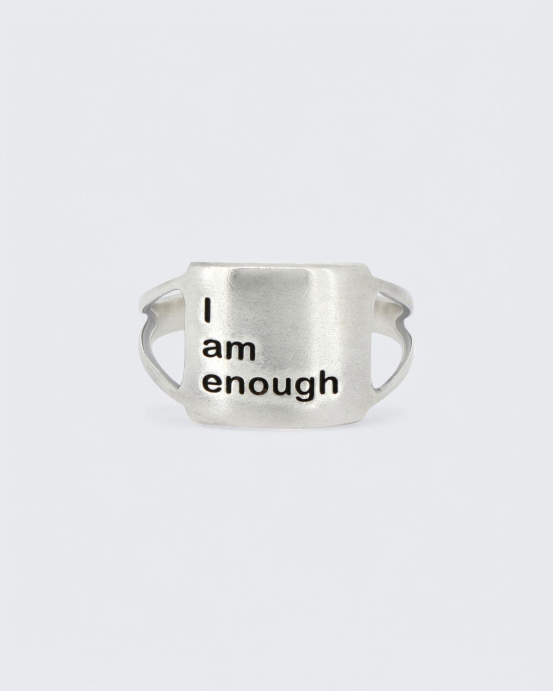 I Am Enough Sterling Silver Ring - Rings Size - 6