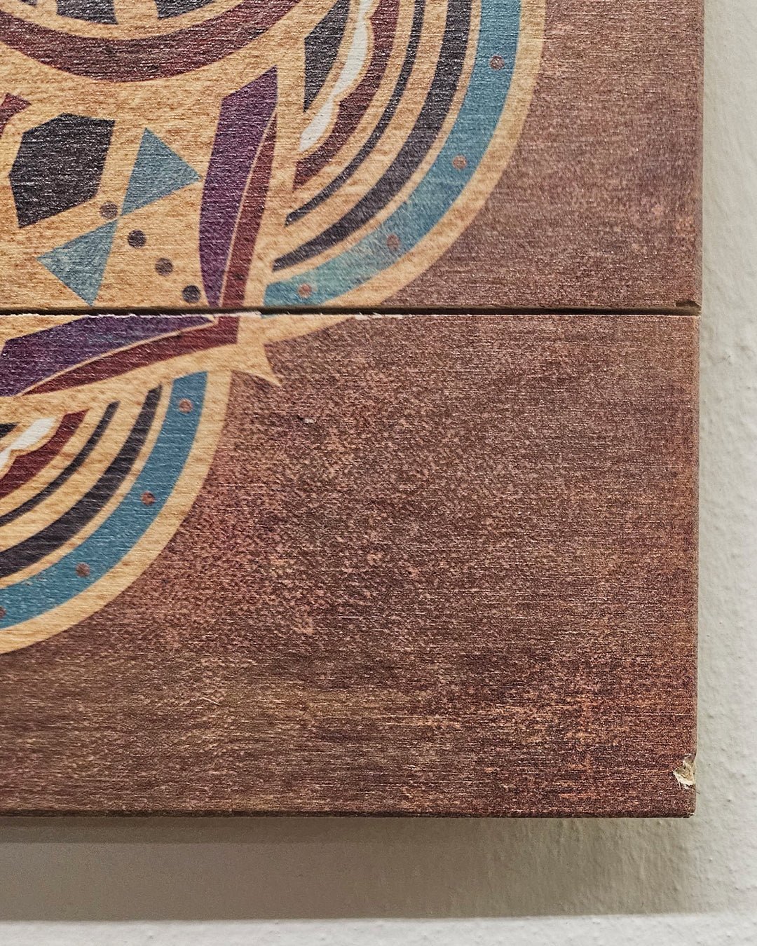 Imperfectly Perfect Lotus Mandala Wood Pallet Wall Hanging - Posters, Prints, & Visual Artwork 12" X 12"