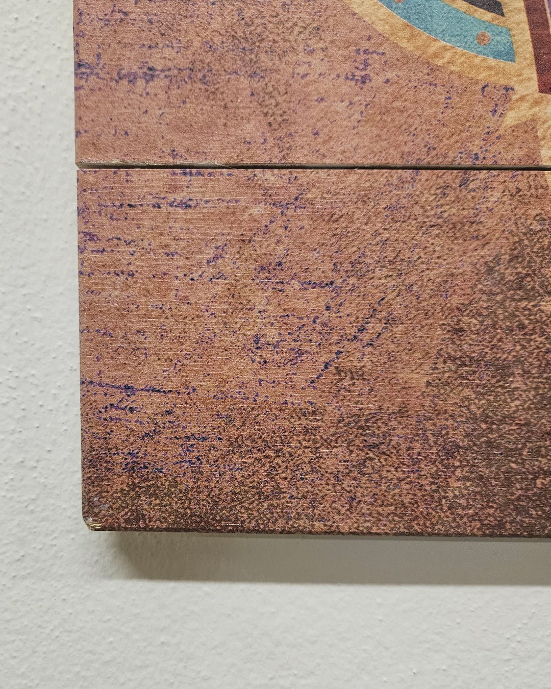 Imperfectly Perfect Lotus Mandala Wood Pallet Wall Hanging - Posters, Prints, & Visual Artwork 12" X 12"