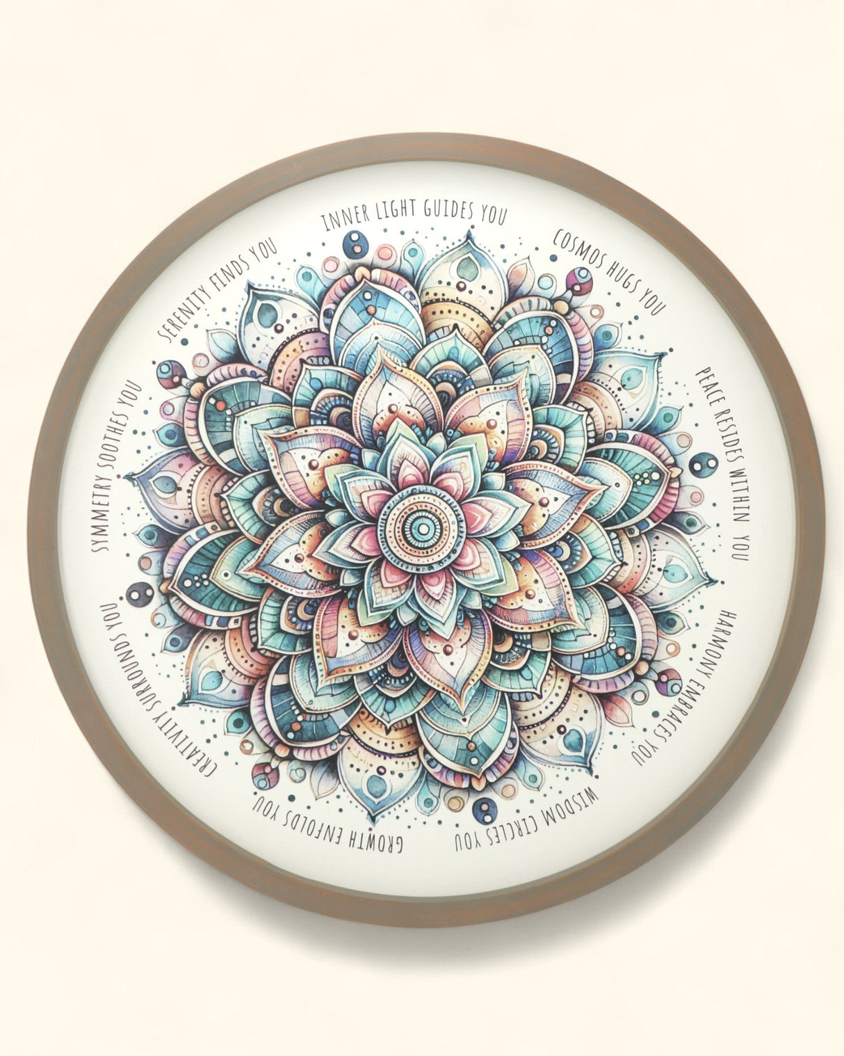 Imperfectly Perfect Mandala Affirmation Wall Art - Posters, Prints, & Visual Artwork