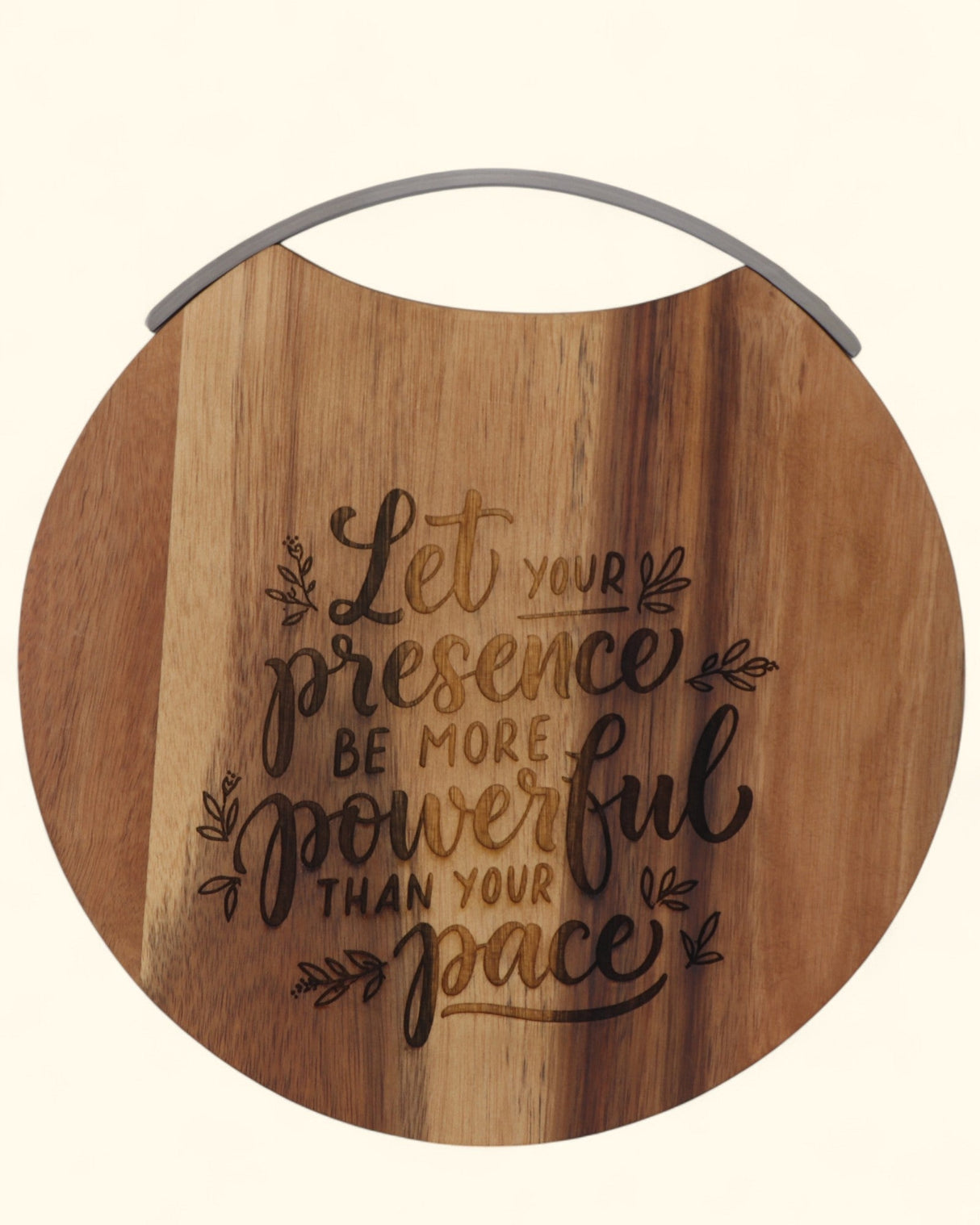 Inspirational Wood & Metal Cheese Board Wall Hanging - Wall Hanging