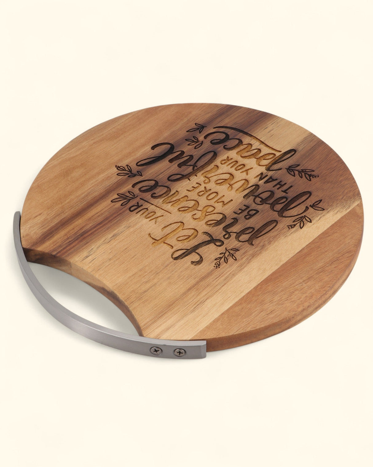 Inspirational Wood & Metal Cheese Board Wall Hanging - Wall Hanging