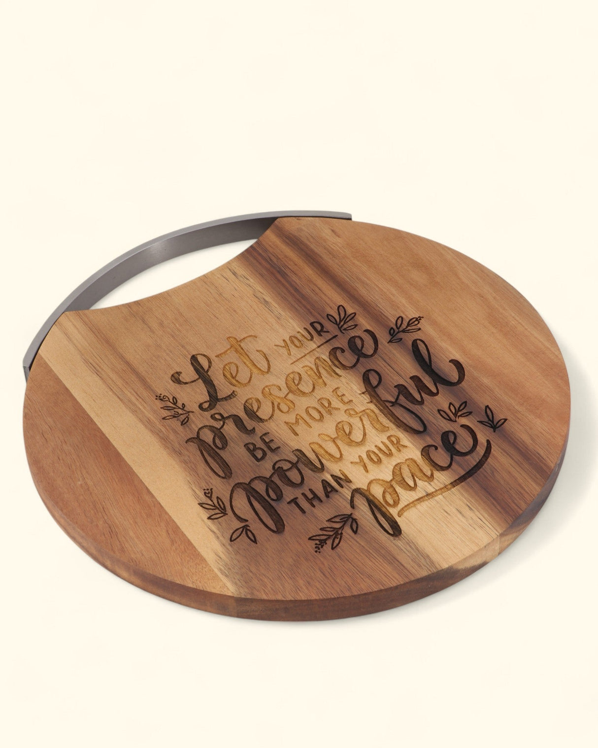 Inspirational Wood & Metal Cheese Board Wall Hanging - Wall Hanging