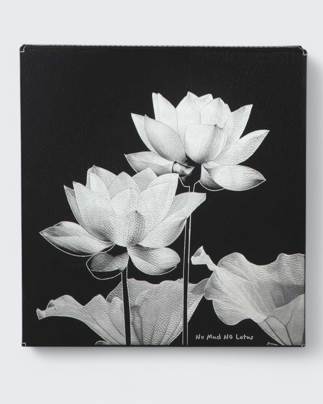 Iridescent Lotus Print on Vegan Leather Wall Art - Posters, Prints, & Visual Artwork