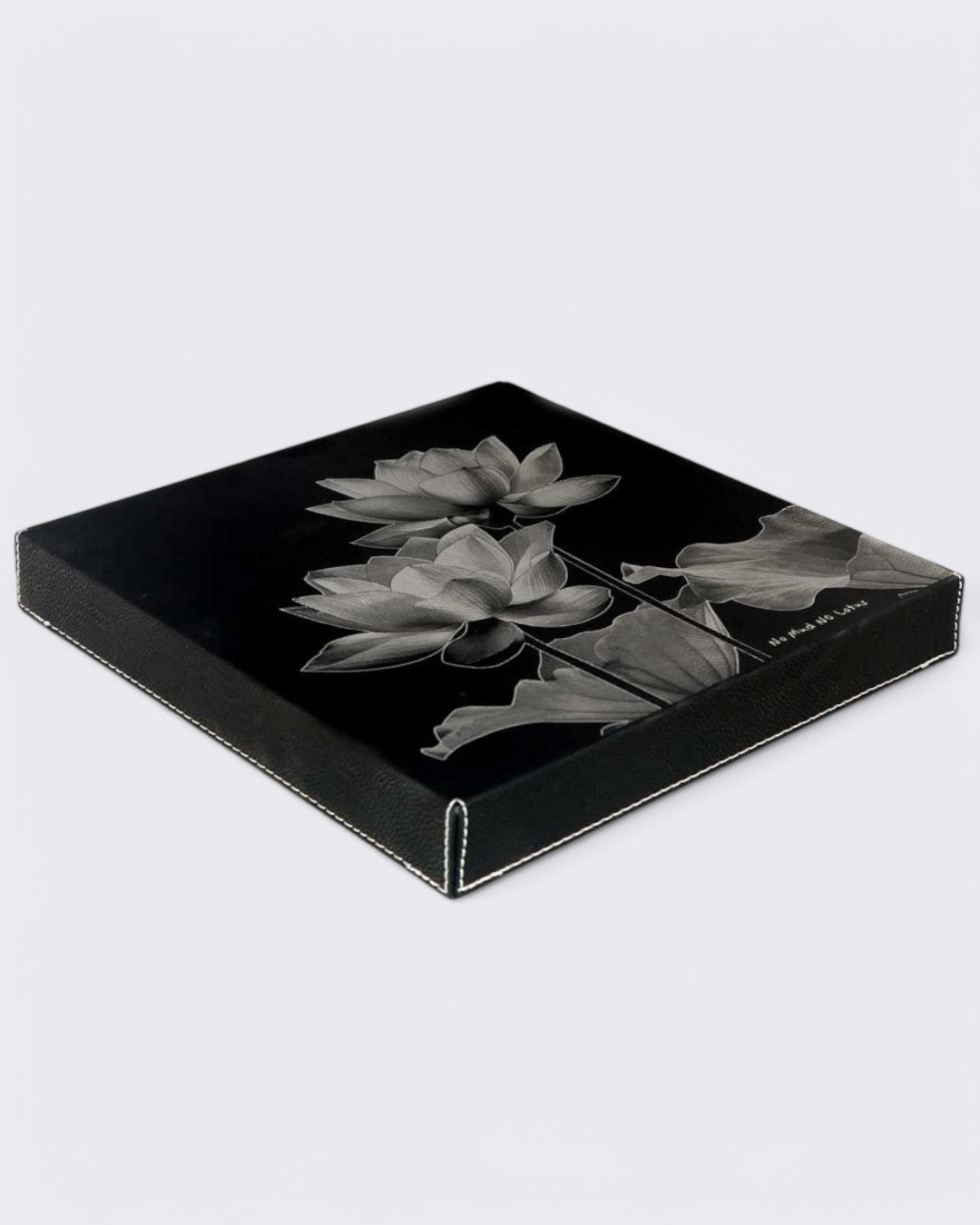 Iridescent Lotus Print on Vegan Leather Wall Art - Posters, Prints, & Visual Artwork