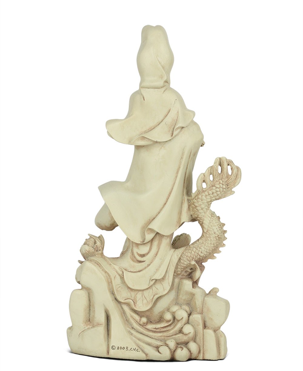 Kuan Yin on Dragon Statue - Sculptures & Statues