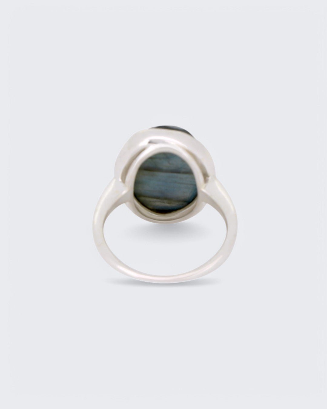 Labradorite Oval Sterling Silver Ring - Rings Size - 6