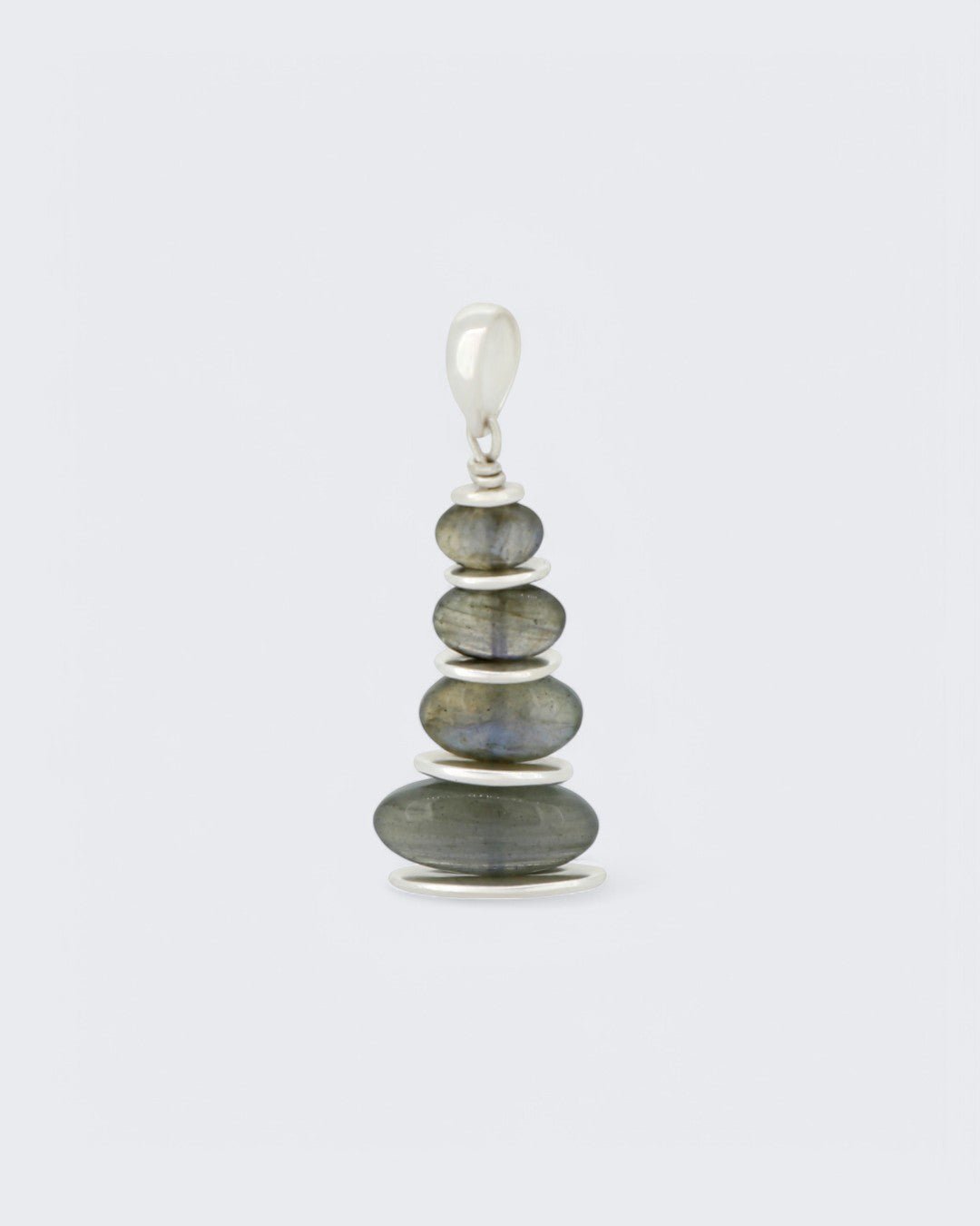 Labradorite Zen Cairn Sterling Silver Pendant - Pendants