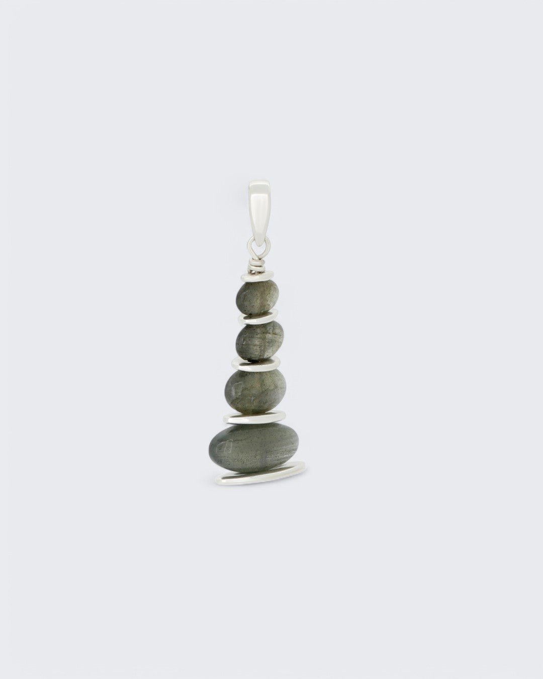 Labradorite Zen Cairn Sterling Silver Pendant - Pendants