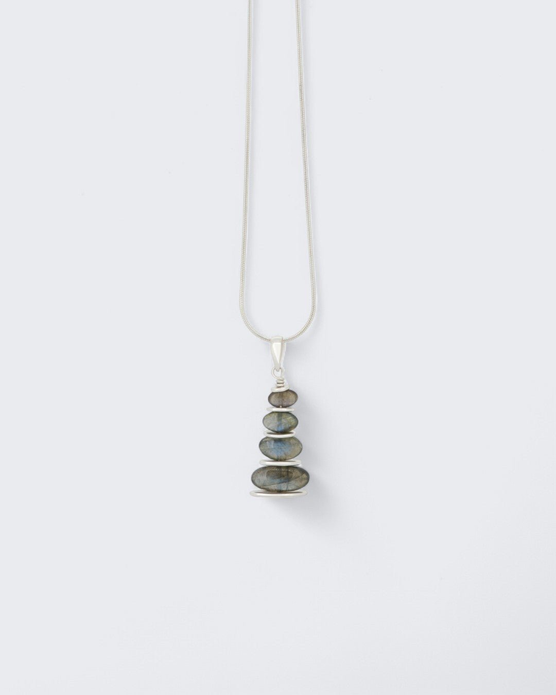 Labradorite Zen Cairn Sterling Silver Pendant - Pendants