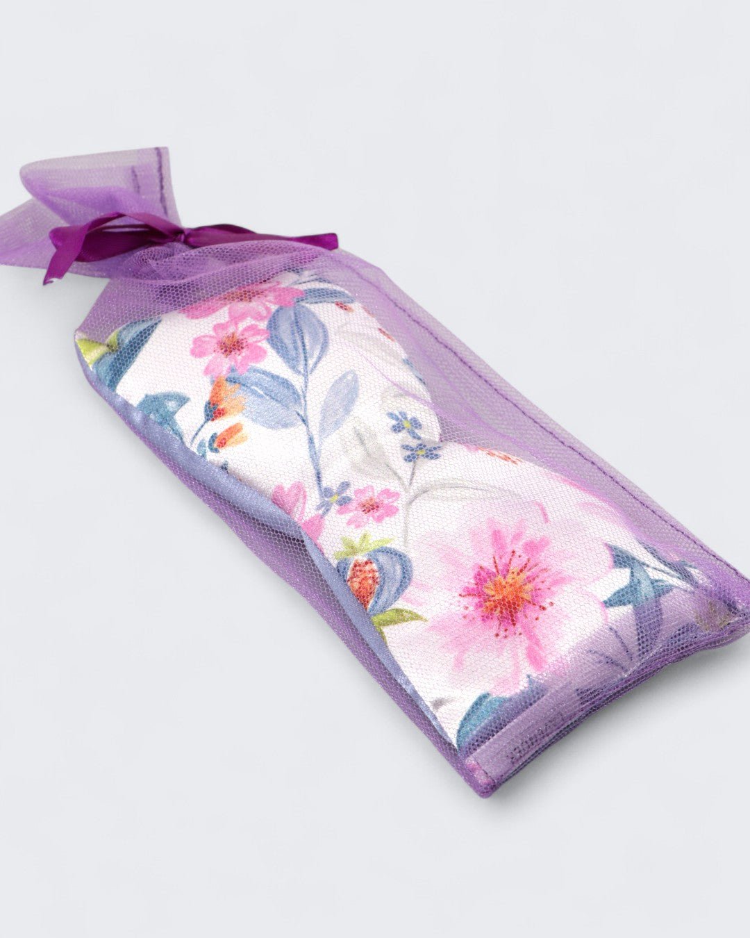 Lavender Eye Pillow – Hand - Sewn Silk with Flaxseed Aromatherapy - Wellness