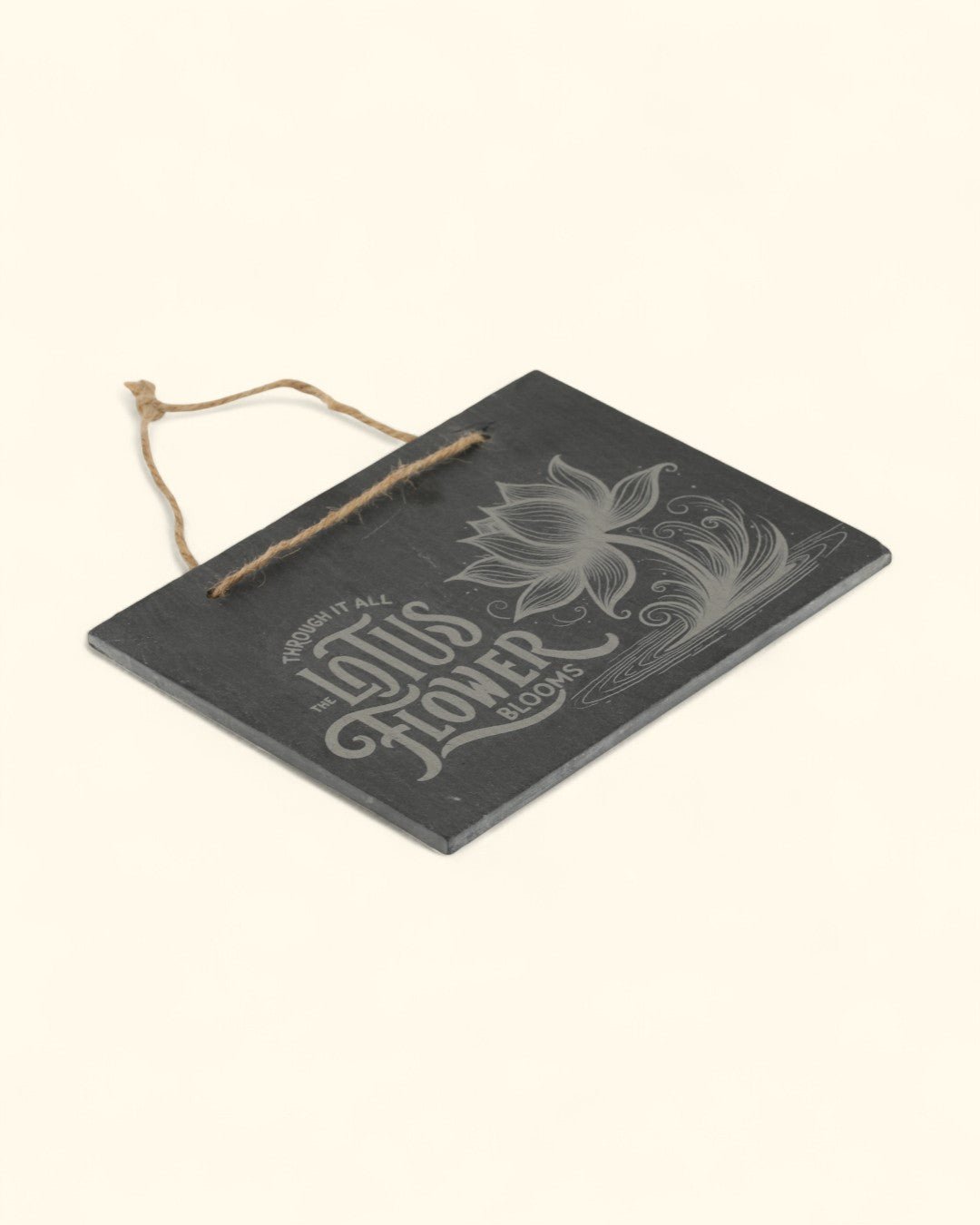 Lotus Flower Slate Wall Hanging - Wall Art