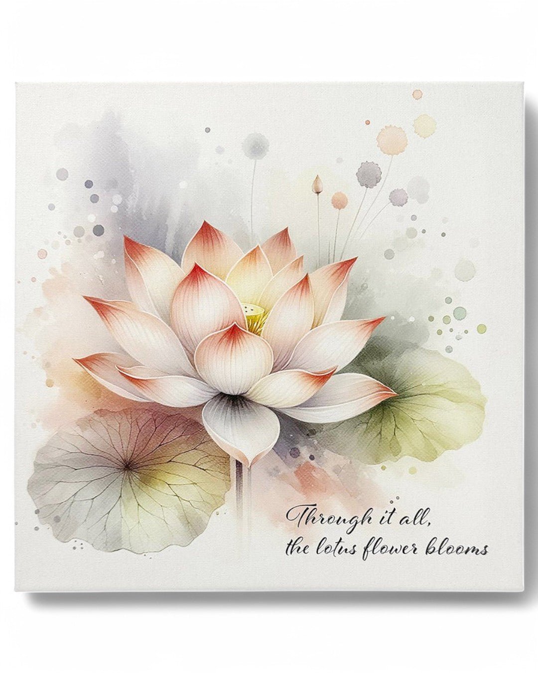 Lotus Inspirational Wall Canvas - Posters, Prints, & Visual Artwork