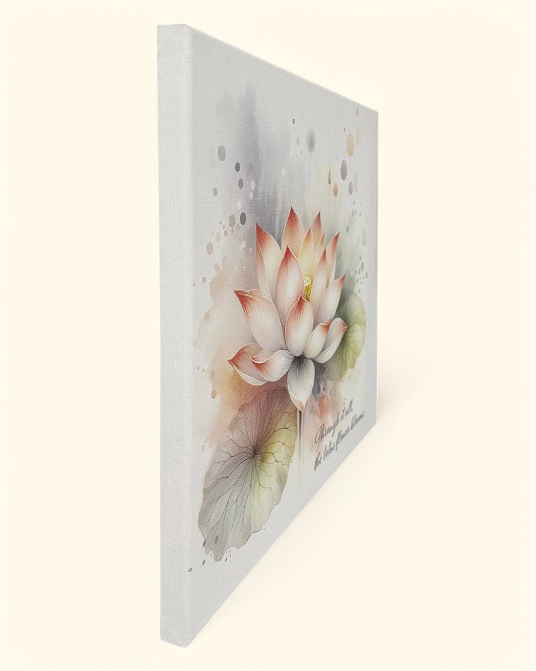 Lotus Inspirational Wall Canvas - Posters, Prints, & Visual Artwork