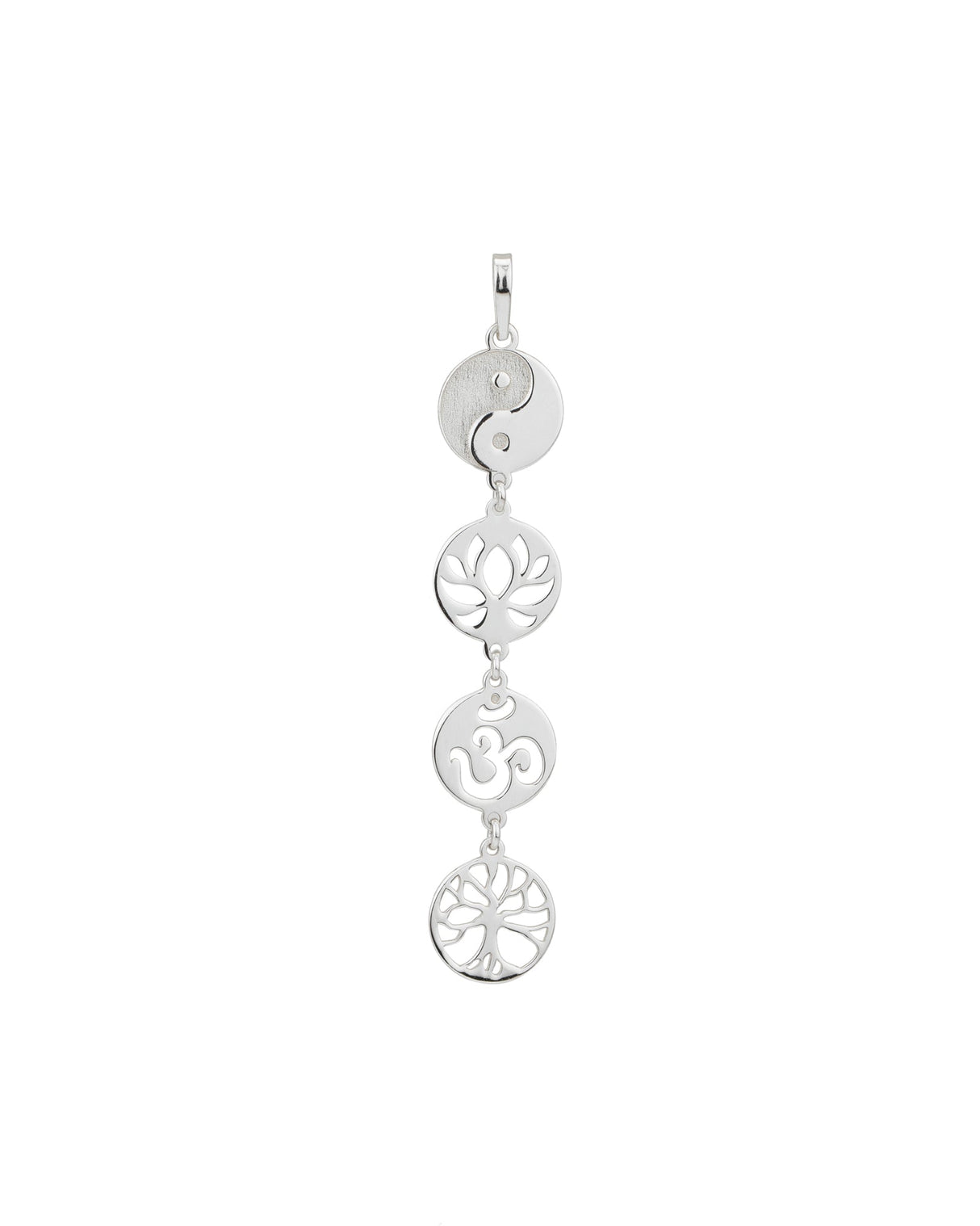 Lotus, Yin Yang, Tree of Life, Om Pendant in Sterling Silver - Necklaces
