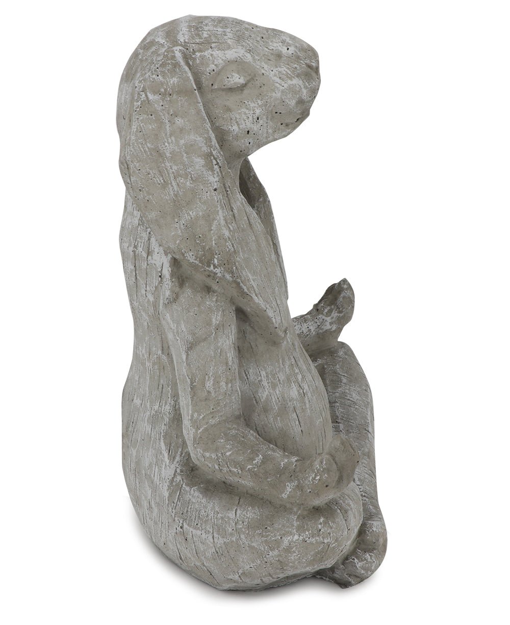 Meditating Karma Bunny Rabbit Concrete Garden Statue Made in USA - Sculptures & Statues