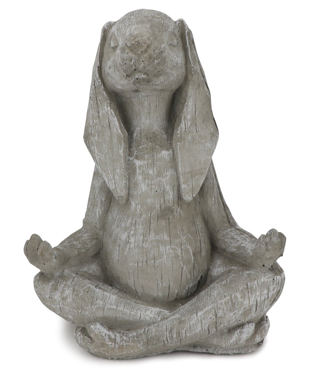 Meditating Karma Bunny Rabbit Concrete Garden Statue Made in USA - Sculptures & Statues