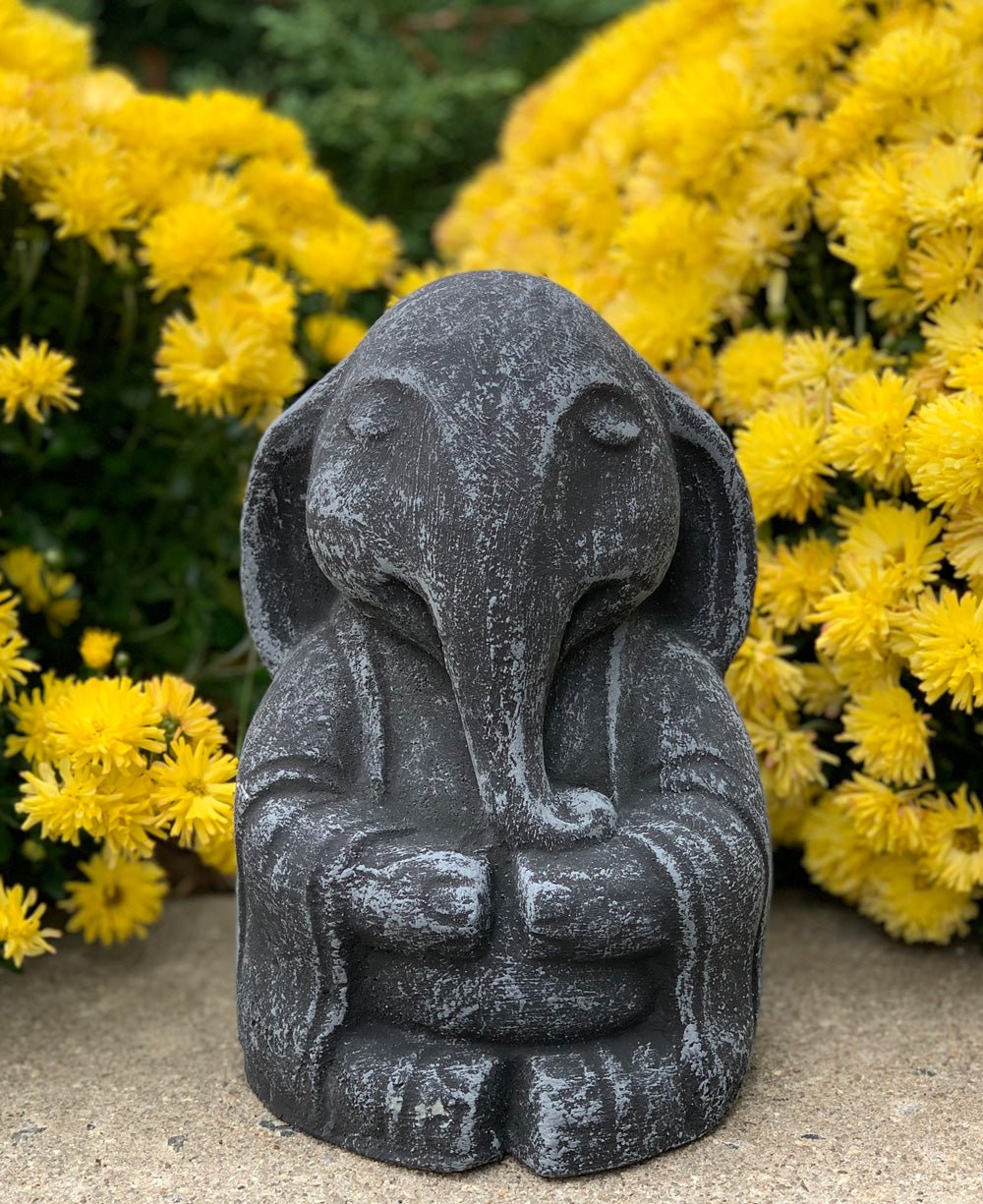 Meditating Zen Elephant Garden Statue - Sculptures & Statues