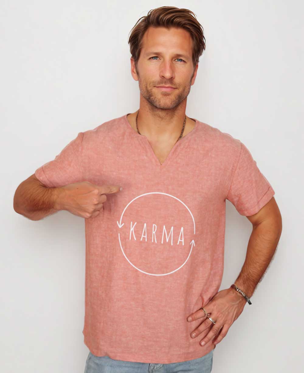 Men’s Karma Linen Kurta Shirt - Shirts & Tops S