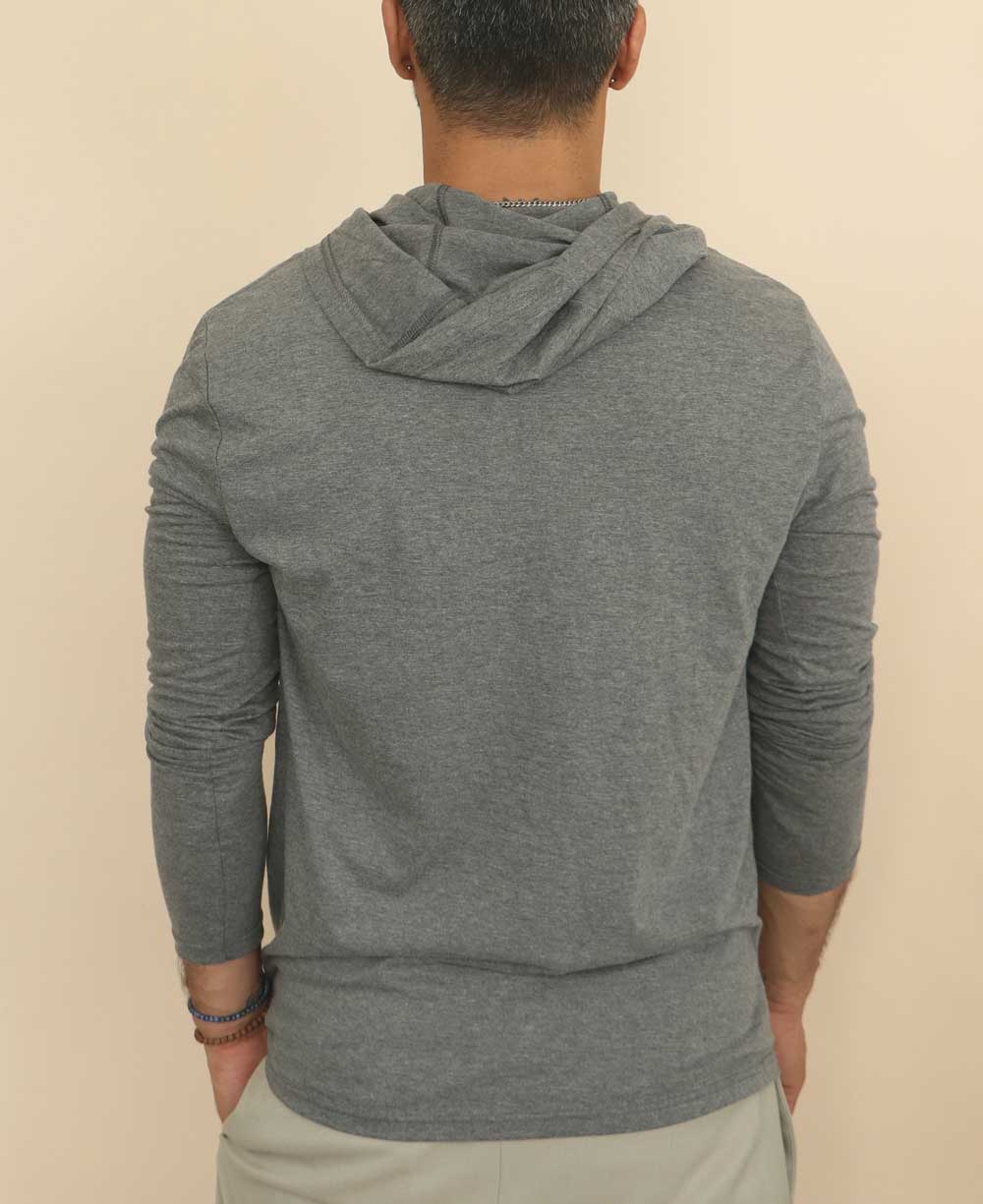 Men's Lightweight Namaste Penguin Long Sleeve Hoodie - Shirts & Tops S