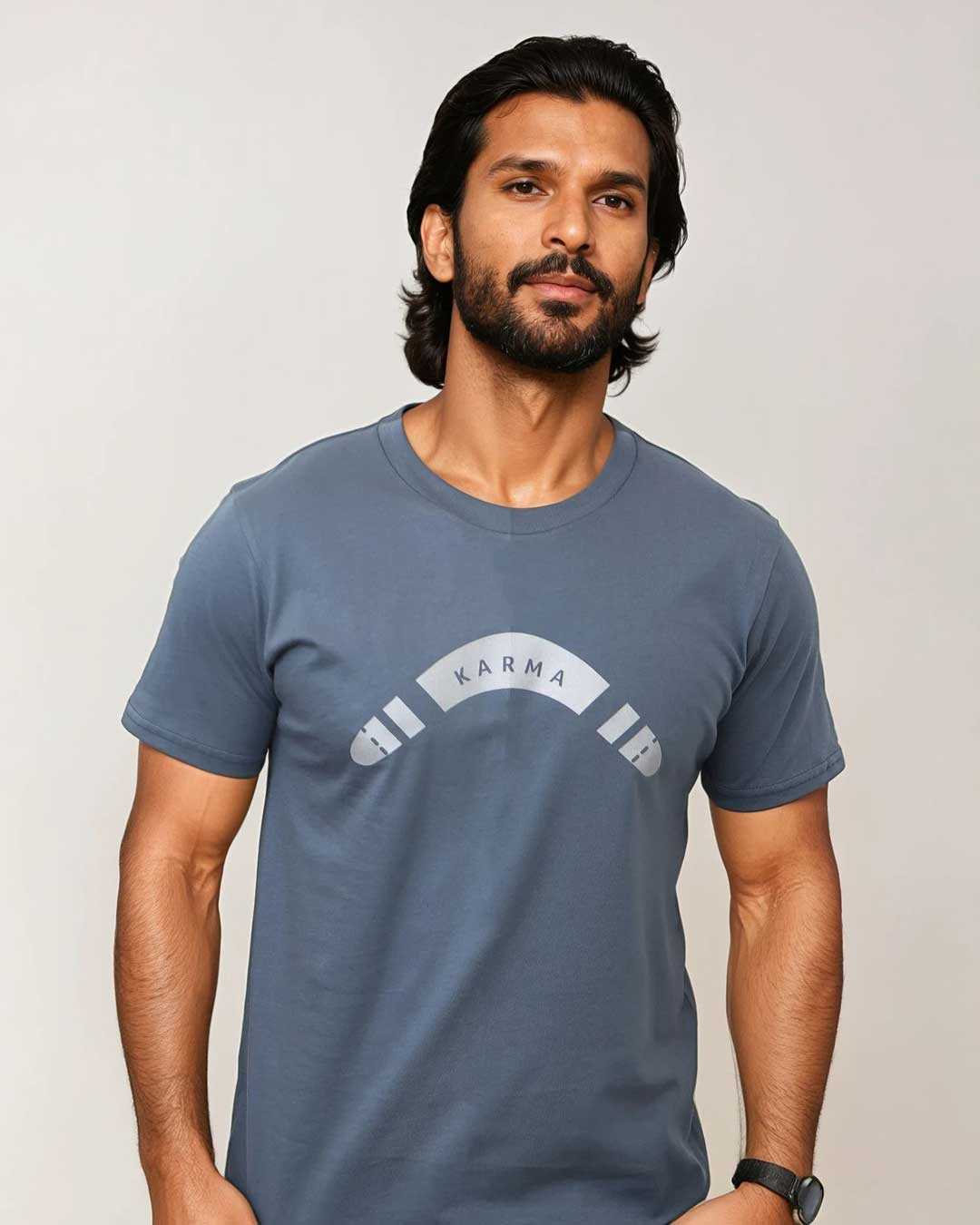 Men’s Organic Cotton Karma Boomerang T-Shirt, USA - Shirts & Tops S