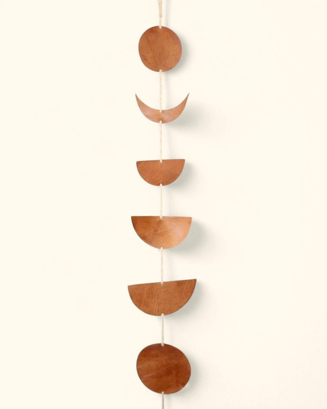 Moon Phase Leather Garland Wall Hanging - Wreaths & Garlands
