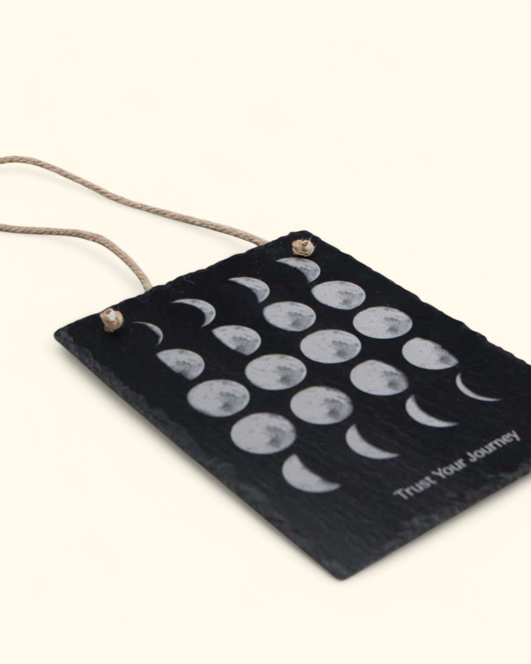 Moon Phase Trust Your Journey Slate Wall Hanging - Posters, Prints, & Visual Artwork