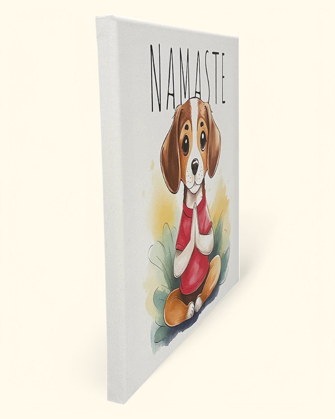 Namaste Meditating Dog Wall Canvas - Posters, Prints, & Visual Artwork