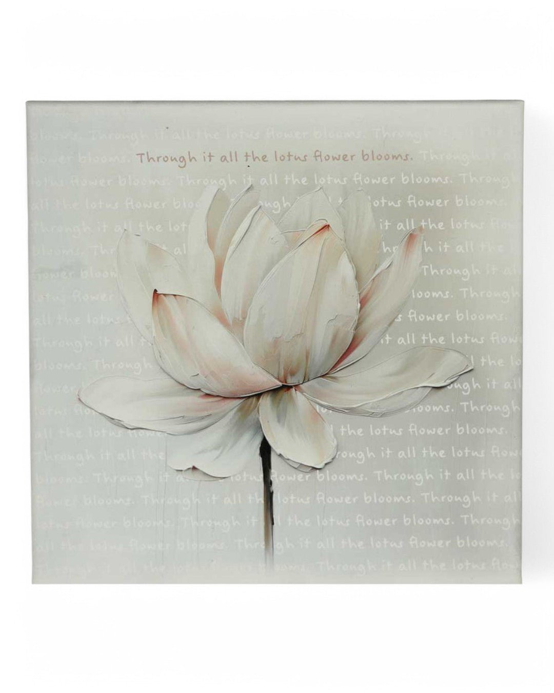 Pastel Lotus Bloom Inspirational Canvas Print Wall Art - Posters, Prints, & Visual Artwork