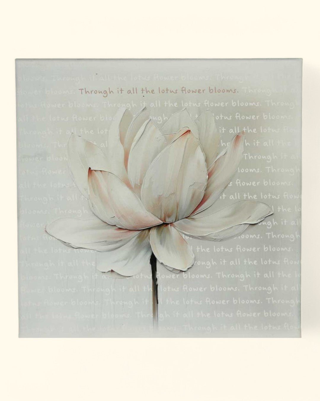 Pastel Lotus Bloom Inspirational Canvas Print Wall Art - Posters, Prints, & Visual Artwork