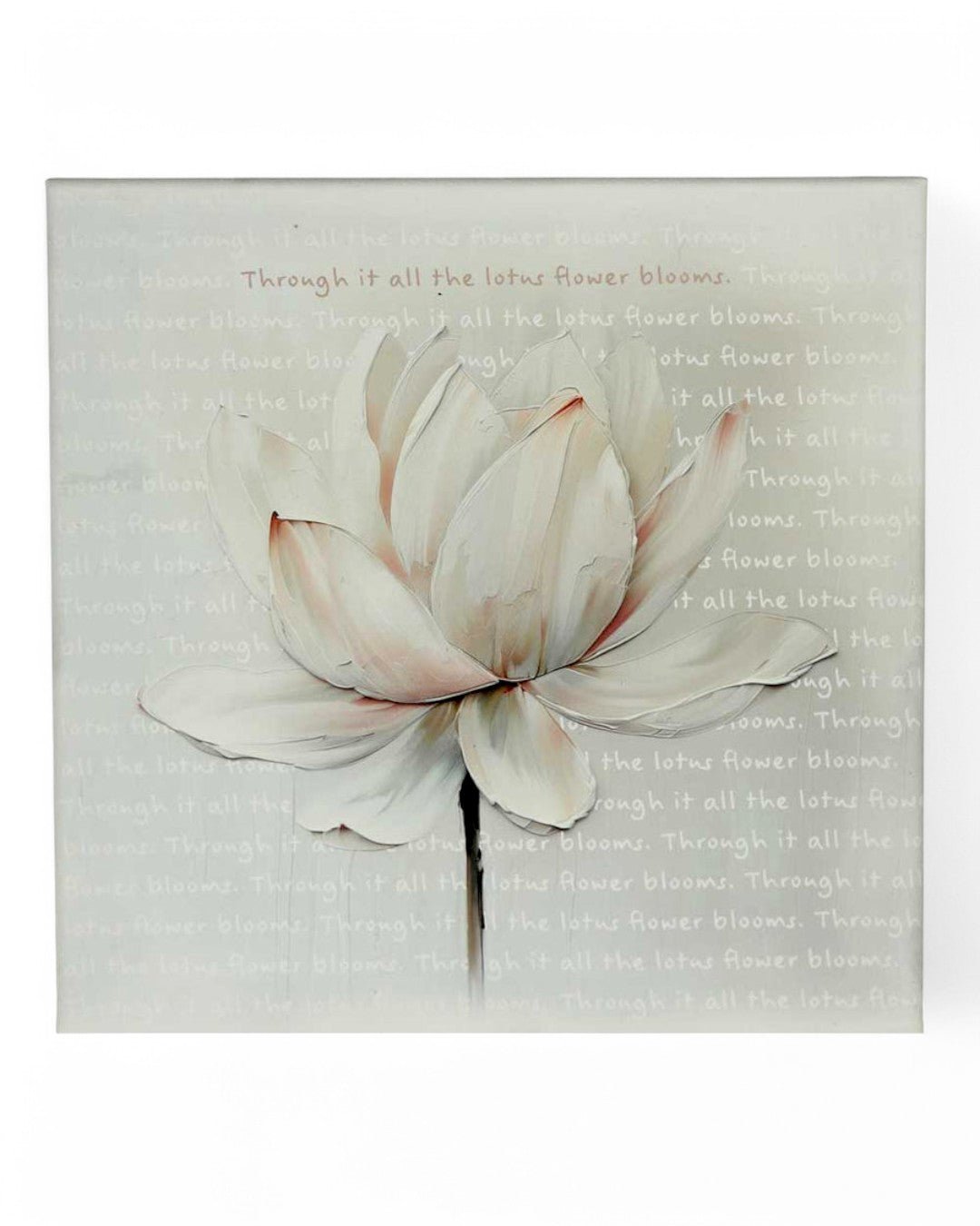 Pastel Lotus Bloom Inspirational Canvas Print Wall Art - Posters, Prints, & Visual Artwork
