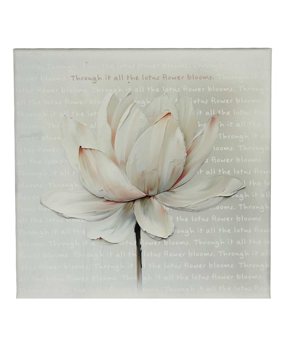 Pastel Lotus Bloom Inspirational Canvas Print Wall Art - Posters, Prints, & Visual Artwork