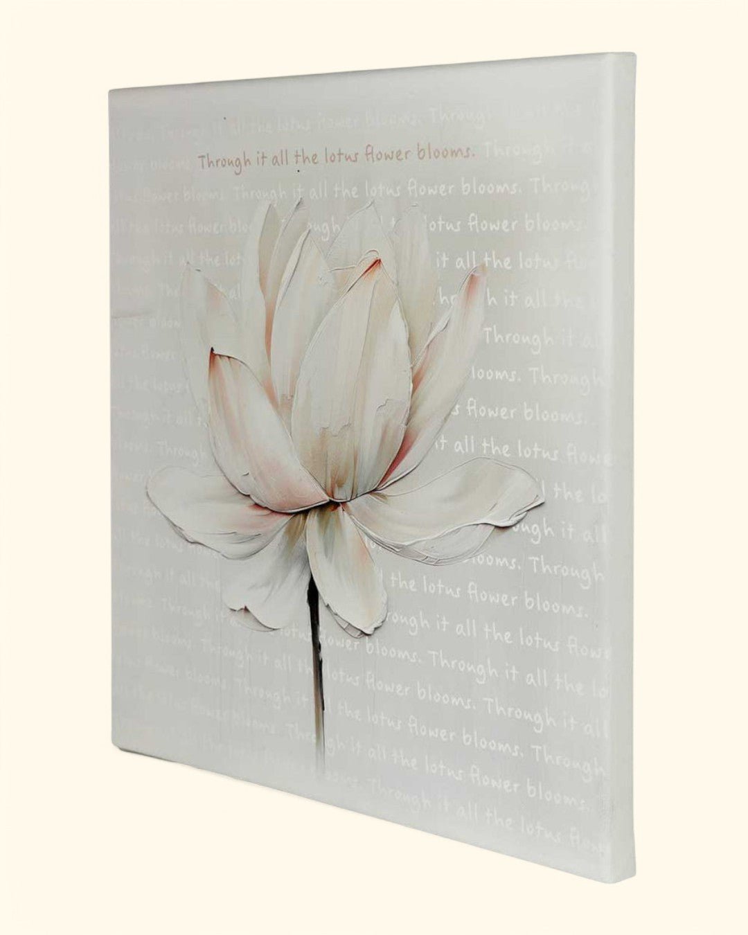 Pastel Lotus Bloom Inspirational Canvas Print Wall Art - Posters, Prints, & Visual Artwork