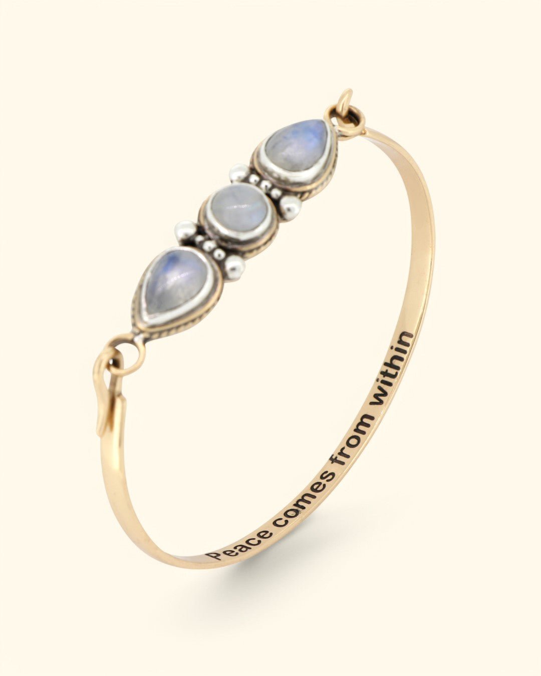 Peace Comes From Within Moonstone Bracelet - Bracelets