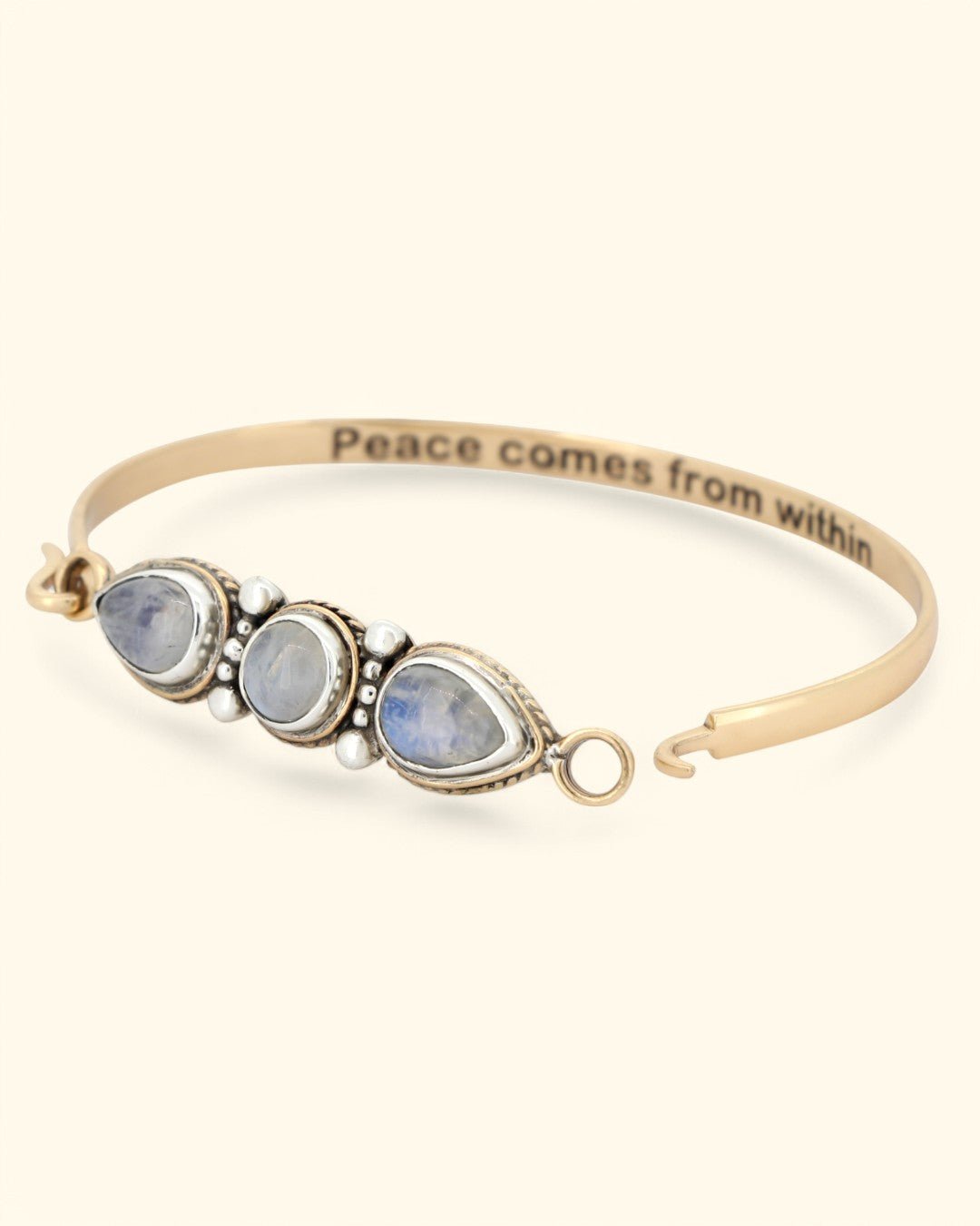 Peace Comes From Within Moonstone Bracelet - Bracelets