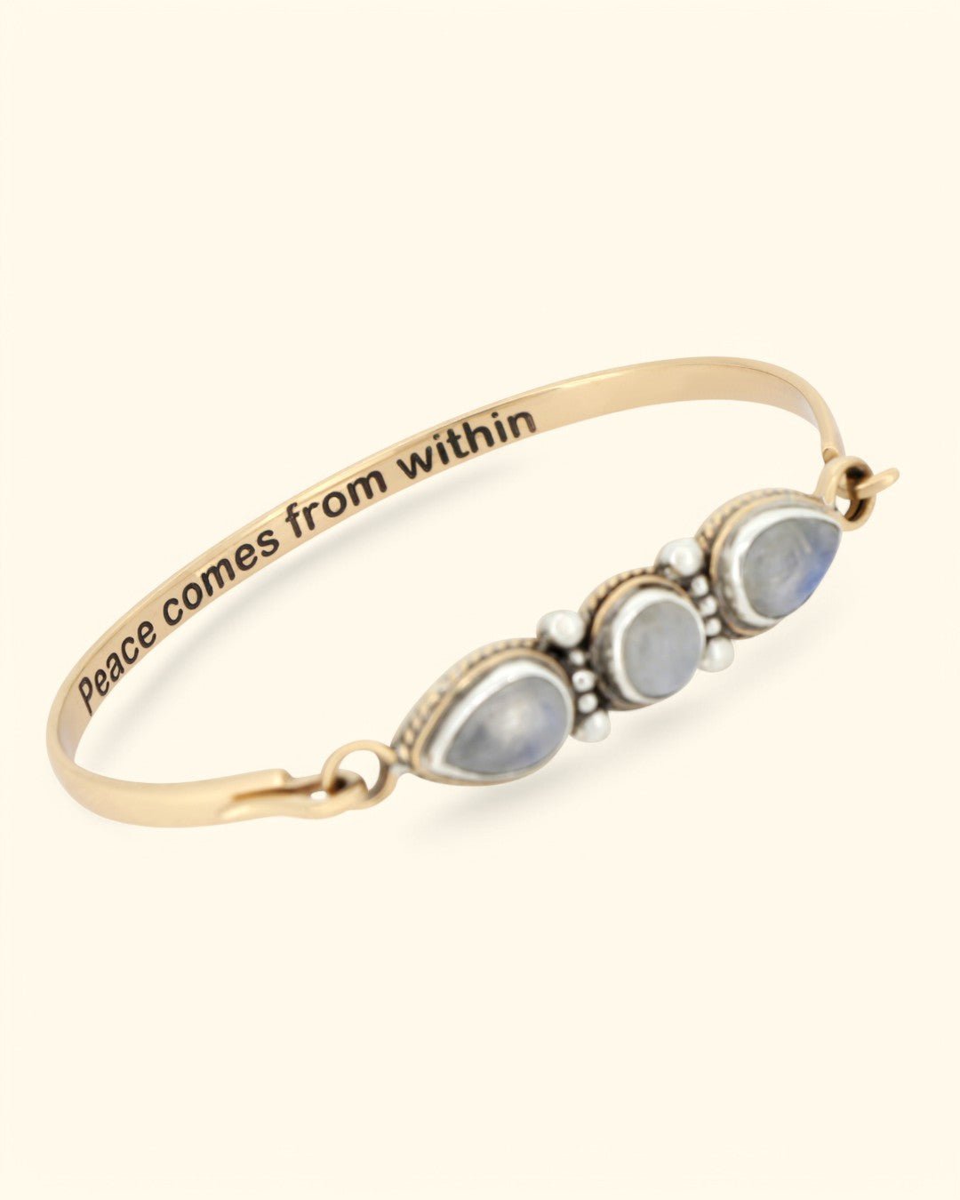 Peace Comes From Within Moonstone Bracelet - Bracelets