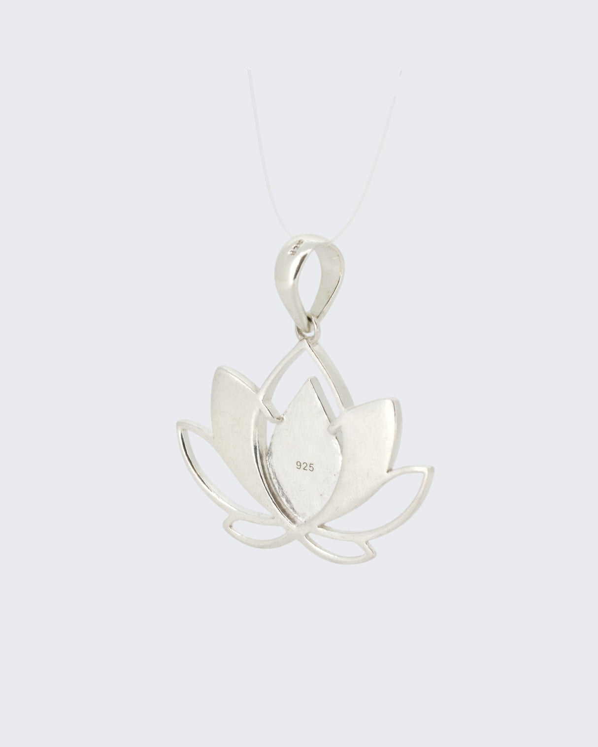 Pink Enamel Lotus Sterling Silver Pendant - Pendants