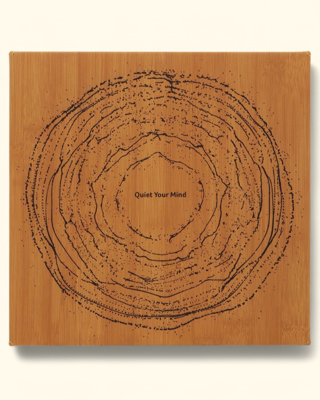 Quiet Your Mind Leatherette Inspirational Wall Hanging - Wind Chimes