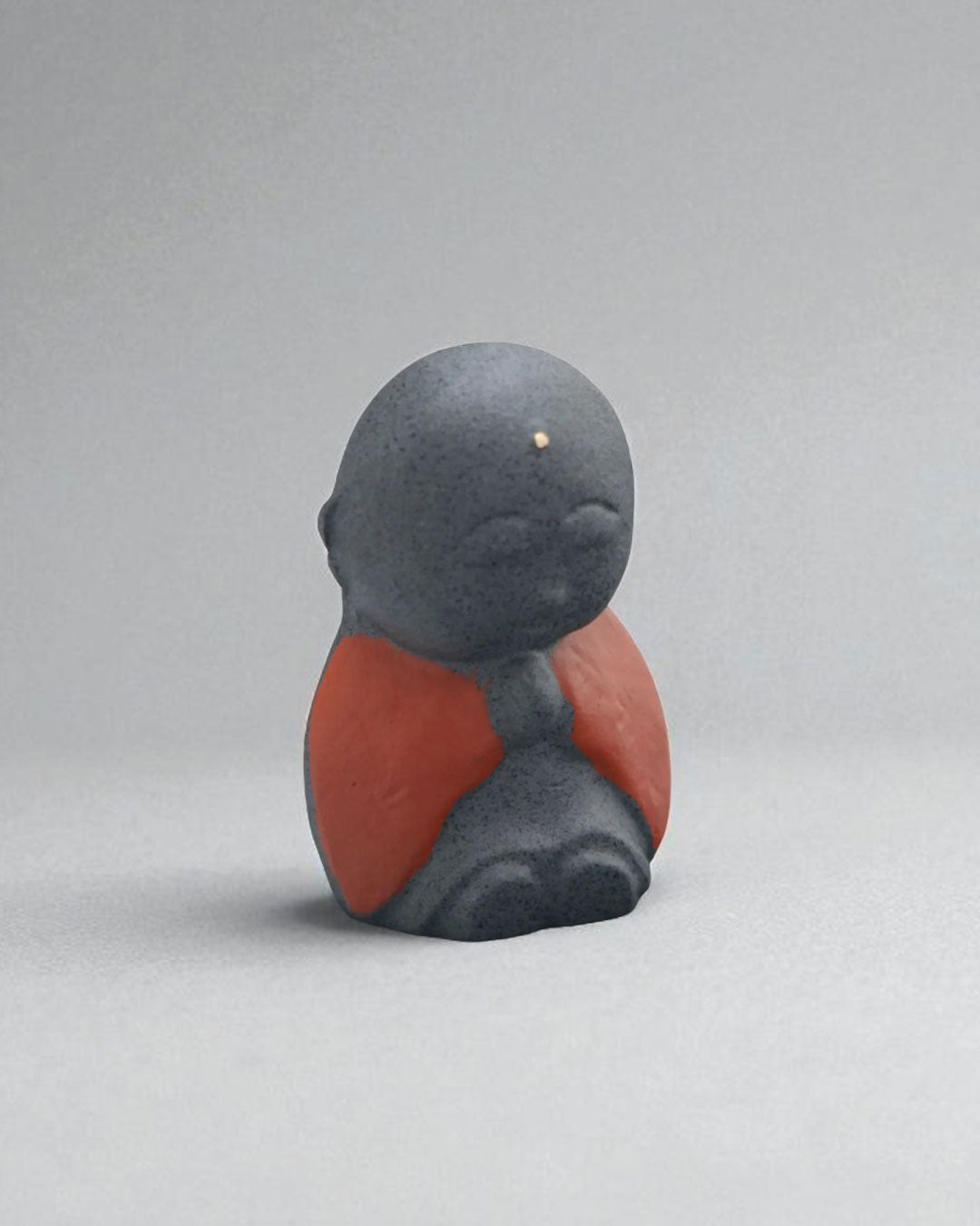 Red Jizo Metal Statue – 3 - Inch Japanese Bodhisattva Figurine for Protection - Sculptures & Statues