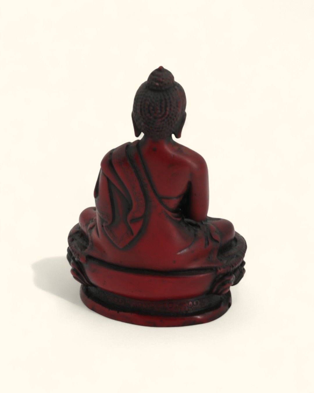 Small Blessing Buddha Resin Statue - Sculptures & Statues Red