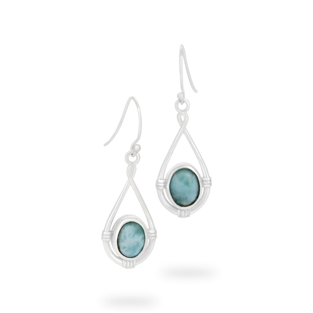 Larimar Oval Earrings