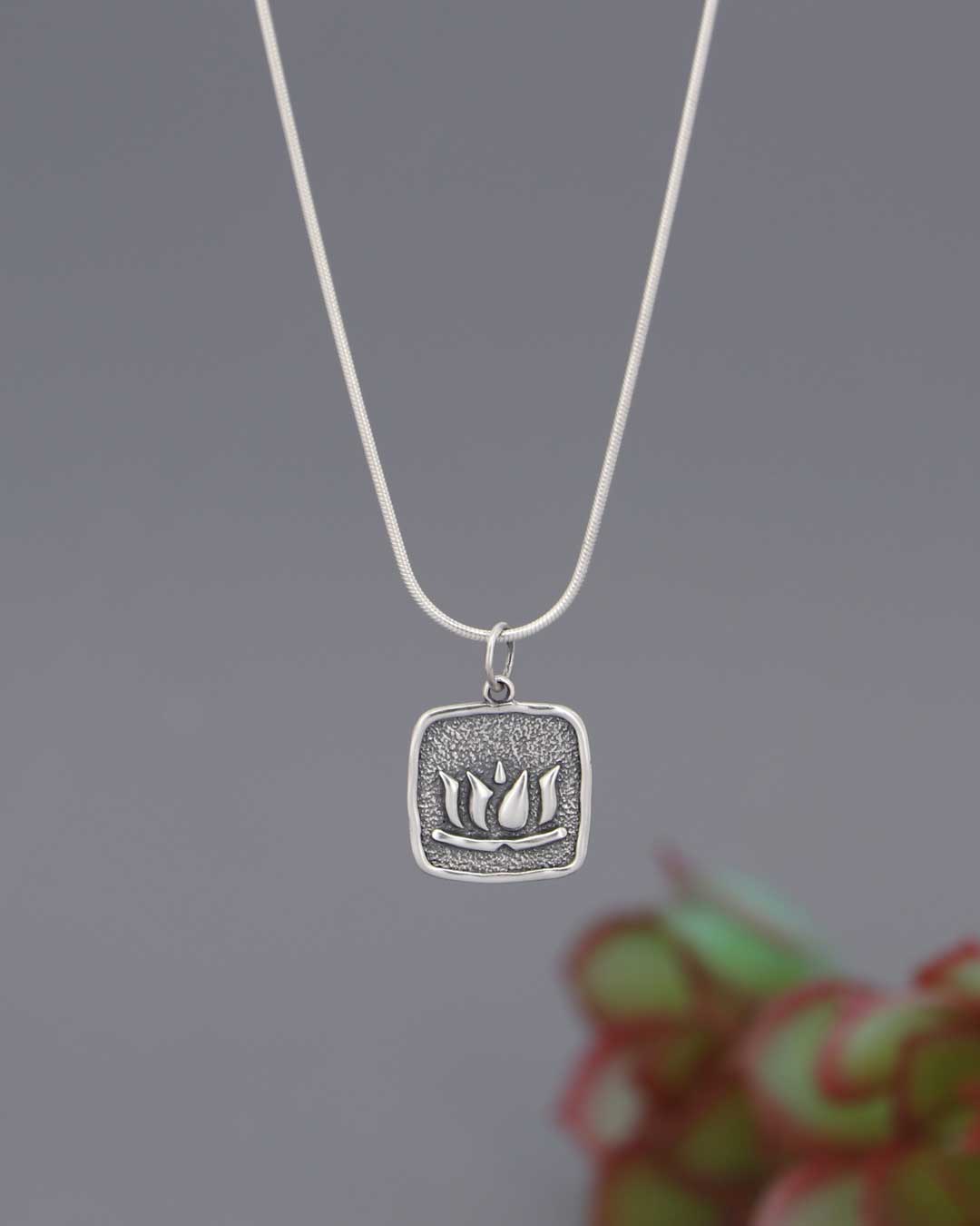 Sterling Silver Lotus Pendant - Pendants