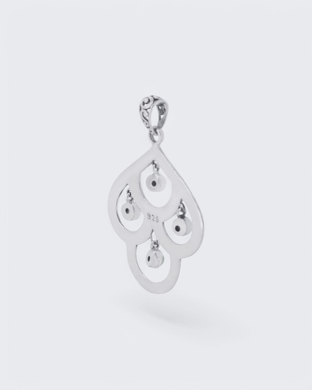 Sterling Silver Multi - Loop Larimar Pendant - Pendants