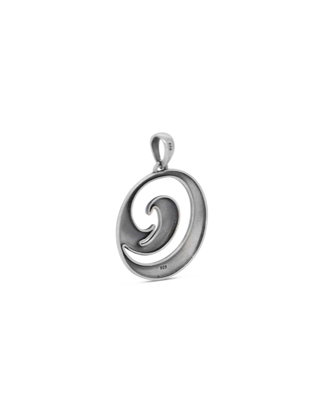 Sterling Silver Ocean Wave Pendant – Minimalist Symbol of Life's Rhythm Calm, and Strength - Pendant