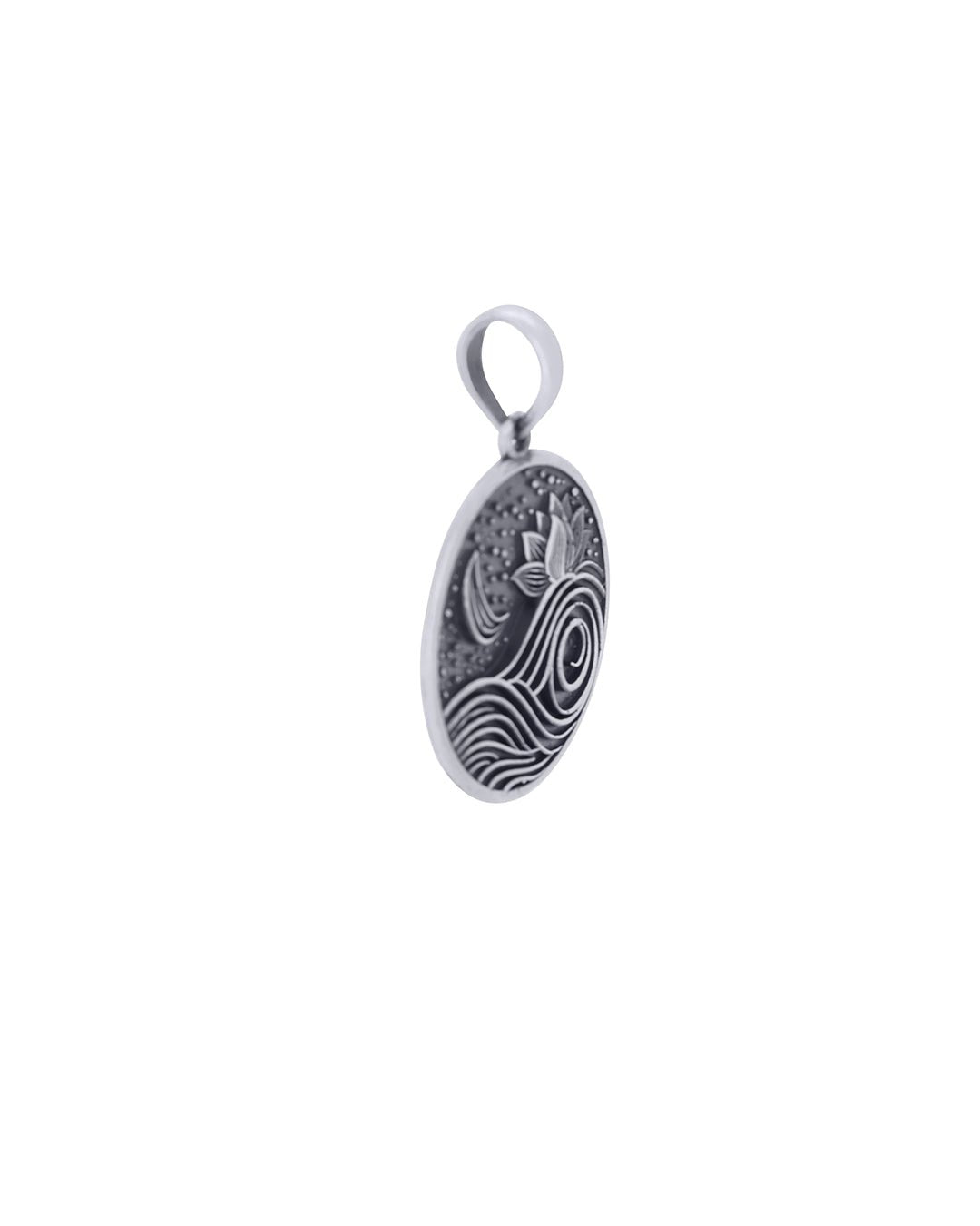 Sterling Silver Rise Above Lotus Night Pendant - Pendants