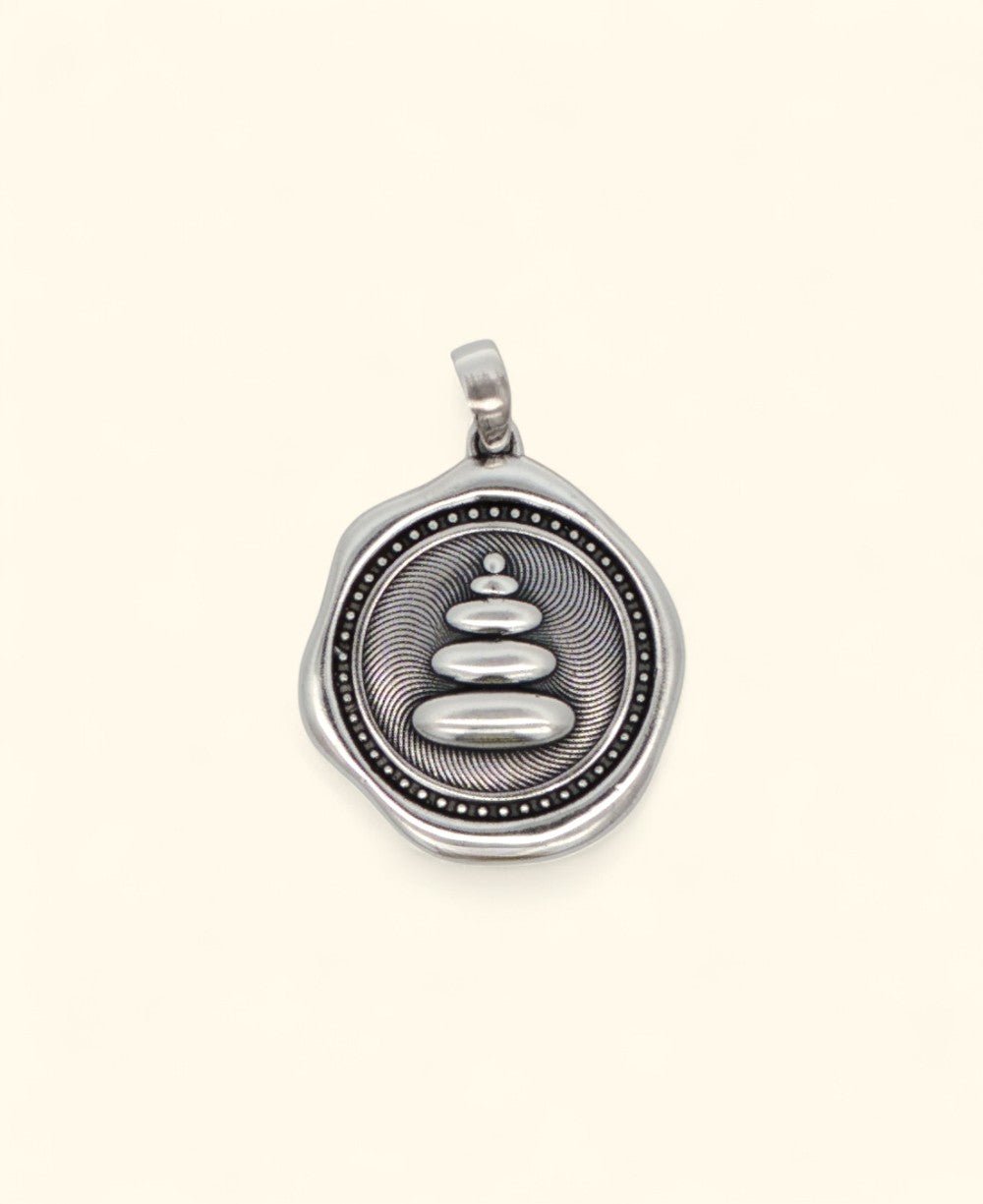Sterling Silver Zen Cairn Stack Pendant - Pendant